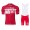 2017 Scott-Odlo Swiss rood Fietskleding Set Fietsshirt Korte+Korte Fietsbroeken Bib 2575