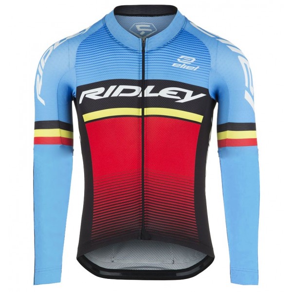 2017 Ridley Rincon blauw-rood Fietsshirt lange mouw 2549