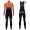 2017 De-Rosa Pro Team Orange-zwart Winter Set Wielerkleding Wielershirt lange mouw+Lange fietsbroeken Bib 2460