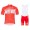 2017 Scott Sram Swiss rood Fietskleding Set Fietsshirt Korte+Korte Fietsbroeken Bib 2574