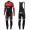 2017 Trek Pro Race rood Fietskleding Wielershirt lange mouw+Lange fietsbroeken Bib 2596