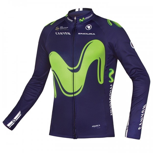 2017 Pro Team Movistar Fietsshirt lange mouw 2501