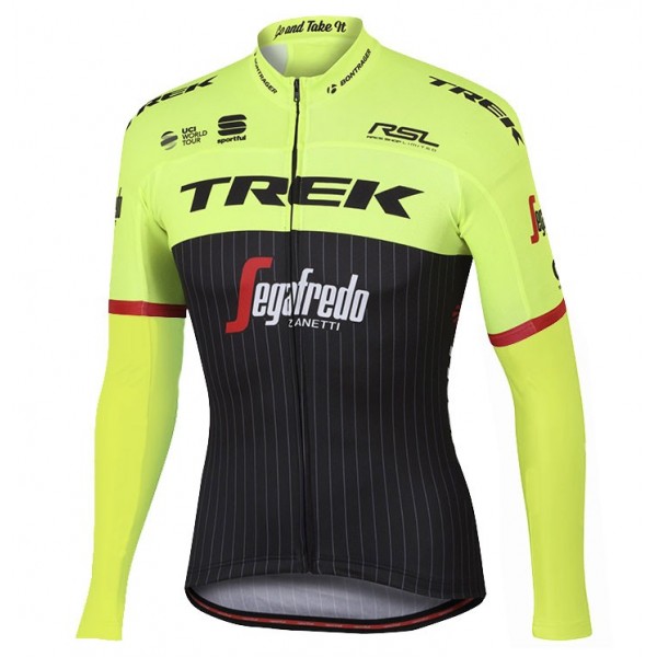 2017 Trek Pro Race Jaune Fietsshirt lange mouw 2589