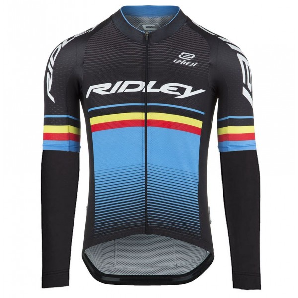 2017 Ridley Rincon zwart-blauw Fietsshirt lange mouw 2550