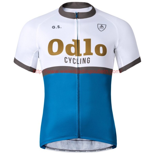 2016 Odlo Ride wit Blauw Fietsshirt Korte Mouw 201717146