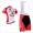 CERVELO Team 2016 wit rood Fietskleding Fietsshirt Korte+Korte Fietsbroeken Bib 201717060