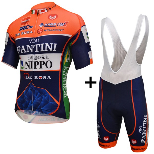 2016 Fantini Nippo Wielerkleding Wielershirt Korte Mouw+Korte Fietsbroeken Bib 17041817