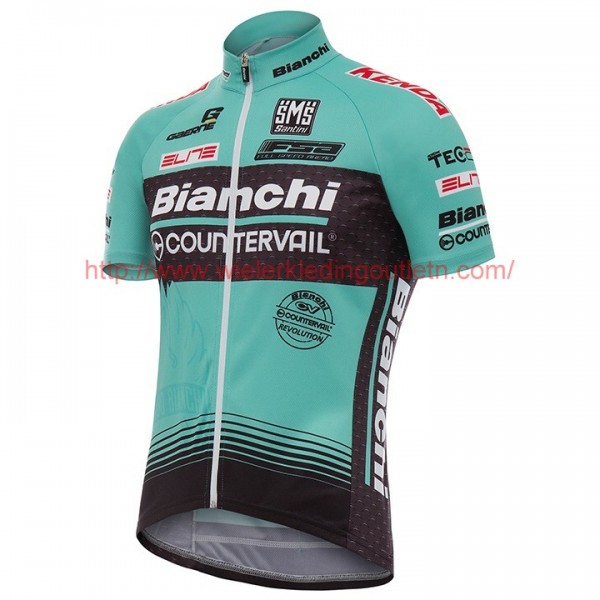 2017 Bianchi Countervail Fietsshirt Korte Mouw Vert 201717320