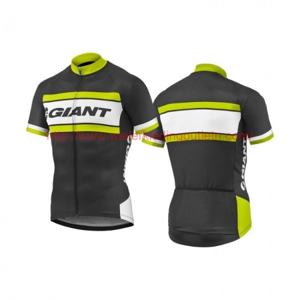 2017 Giant geel en zwart Fietsshirt Korte Mouw Goedkoop 201717457