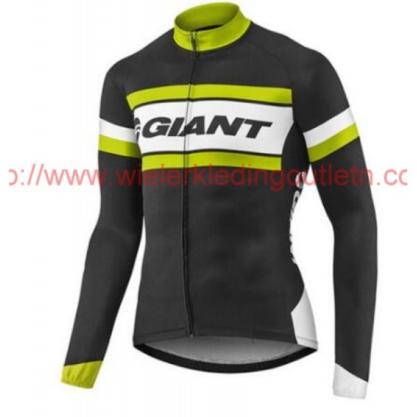 2017 Giant geel en zwart Fietsshirt lange mouw 201717459