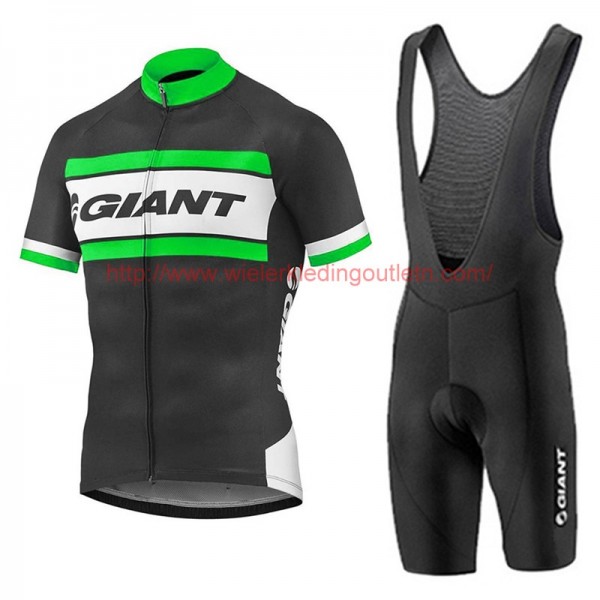 2017 Giant vert en zwart Fietskleding Fietsshirt Korte+Korte Fietsbroeken Bib 201717480