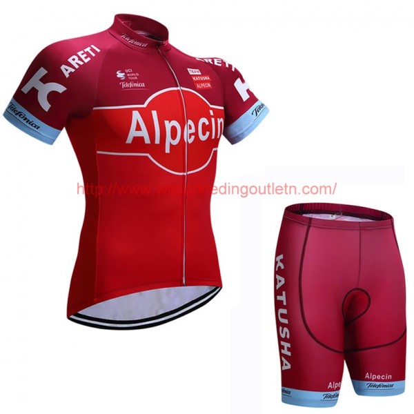 2017 KATUSHA Alpecin Fietskleding Fietsshirt Korte+Korte fietsbroeken 201717496