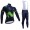 2017 Movistar Fietskleding Fietsshirt lange mouw+Lange fietsbroeken Bib 201717544