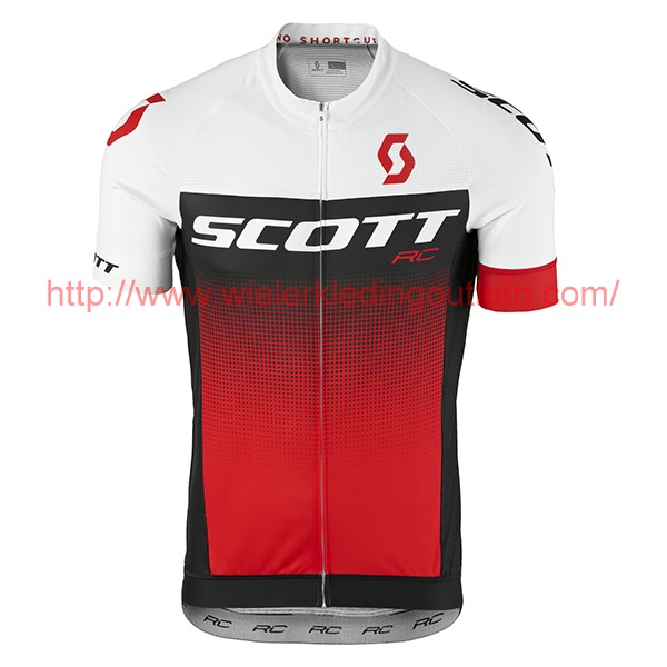 2017 Scott Rc wit zwart rood Fietsshirt Korte Mouw Goedkoop 201717571