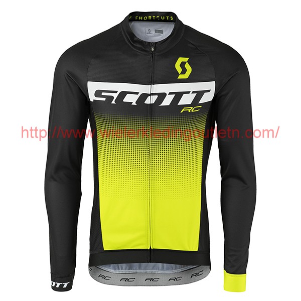 2017 Scott Rc zwart wit geel Fietsshirt lange mouw 201717594