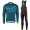 2017 Scott Rc blauw Fietskleding Fietsshirt lange mouw+Lange fietsbroeken Bib 201717597