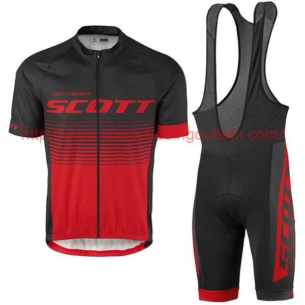 2017 Scott Rc zwart rood Fietskleding Fietsshirt Korte+Korte Fietsbroeken Bib 201717614