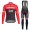 Trek Segafredo 2017 Fietskleding Fietsshirt lange mouw+Lange fietsbroeken Bib rood 201717670