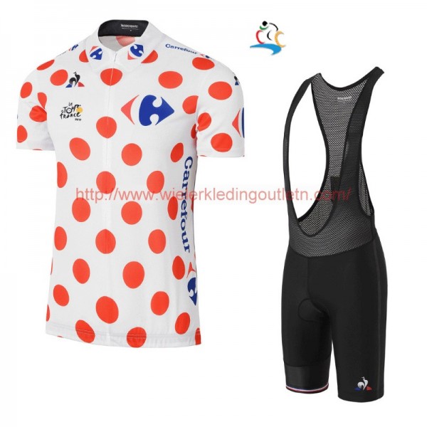 Tour De France 2017 Polka Fietskleding Fietsshirt Korte+Korte Fietsbroeken Bib 20177023