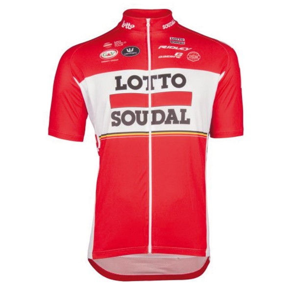 2017 Lotto Soudal Rood Wielerkleding Wielershirt Korte Mouw 170418192