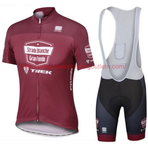 Pro Team GF Strade Bianche 2017 Fietskleding Fietsshirt Korte+Korte Fietsbroeken Bib 201717282