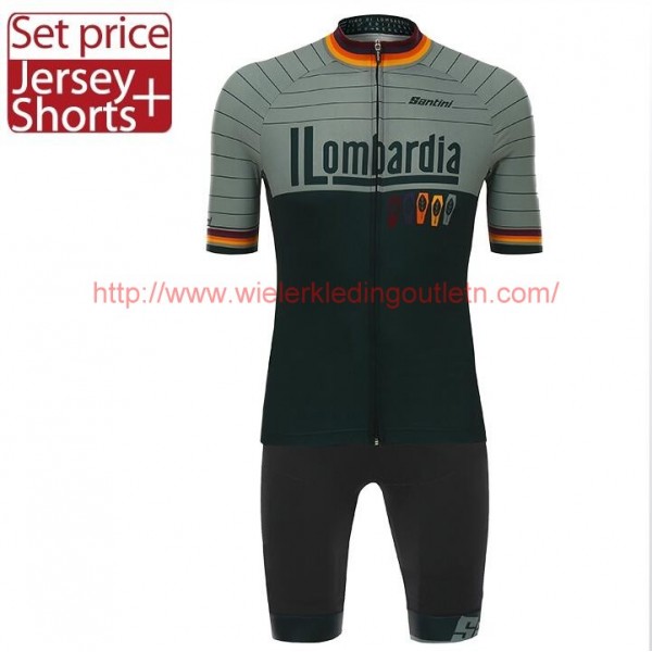 LOMBARDIA 2017 Fietskleding Fietsshirt Korte+Korte fietsbroeken 201717264