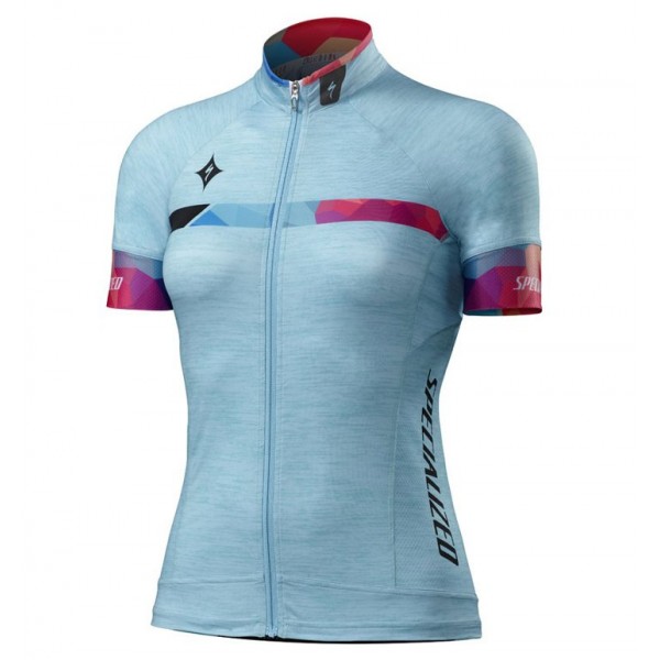 2017 Specialized Dames Blauw-Farbe Wielerkleding Fietsshirt Korte 20177037