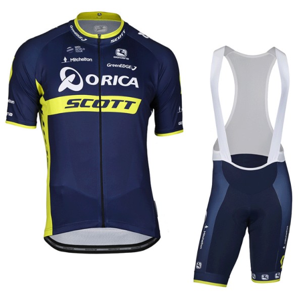 2017 Orica Scott Wielerkleding Fietsshirt Korte+Korte Fietsbroeken Bib 20177041