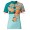 2017 Vaude Tomaly Flower Blauww Wielerkleding Wielershirt Korte Mouw 20176979