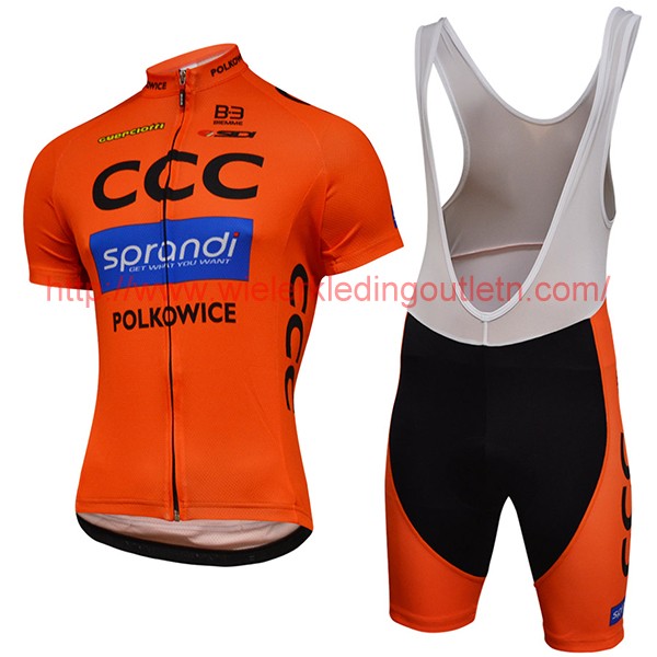 2017 CCC SPRANDI Fietskleding Fietsshirt Korte+Korte Fietsbroeken Bib 20176906