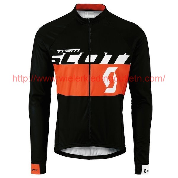 2015 Team Scott zwart/rood Wielerkleding Wielershirt lange mouw 213510