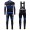 2016 Santini Interactive 30 zwart-Blauw Set Wielerkleding Wielershirt lange mouw+Lange fietsbroeken Bib 213639