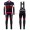 2016 Santini Interactive 30 zwart-rood Set Wielerkleding Wielershirt lange mouw+Lange fietsbroeken Bib 213641