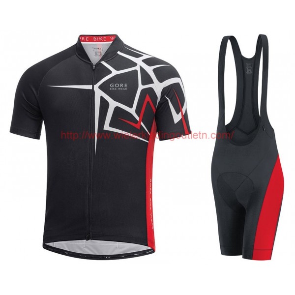 2017 Gore Element Adrenaline 40 Zwart-Rood Fietskleding Fietsshirt Korte+Korte Fietsbroeken Bib 20176914