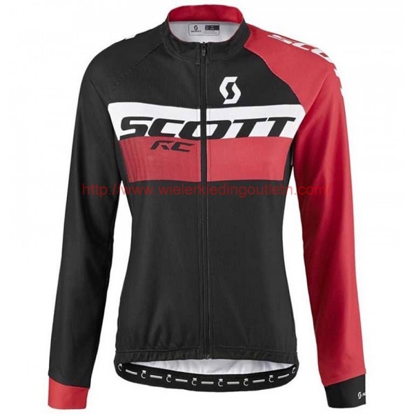 2016 Scott RC zwart-rood Dames Wielerkleding Wielershirt lange mouw 213699