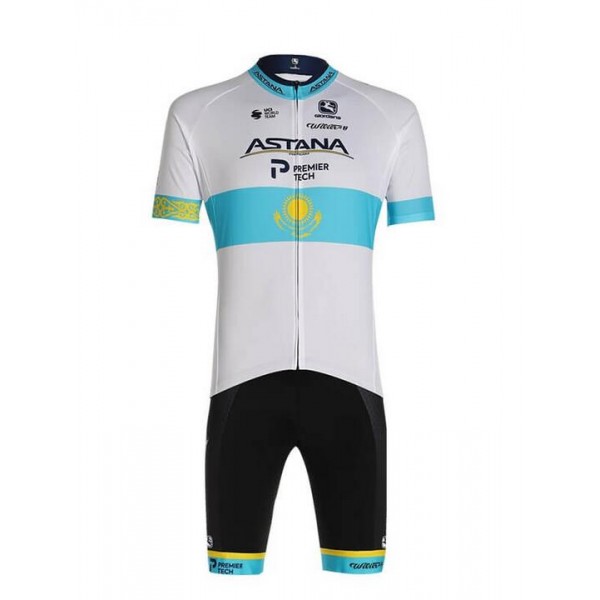 2020 ASTANA TEAM FRC Fietskleding Wielershirt Korte Mouw+Korte Fietsbroeken Bib 0ZZFE