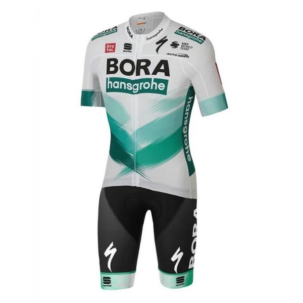 BORA-hansgrohe 2020 TDF Fietskleding Wielershirt Korte Mouw+Korte Fietsbroeken Bib YJIEK