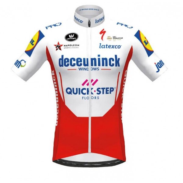 2020 DECEUNINCK QUICK-STEP TdF Fietsshirt Korte Mouw rouge Wit 0IE8U