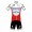 2020 DECEUNINCK QUICK-STEP TdF Fietskleding Wielershirt Korte Mouw+Korte Fietsbroeken Bib rouge Wit K5K9B