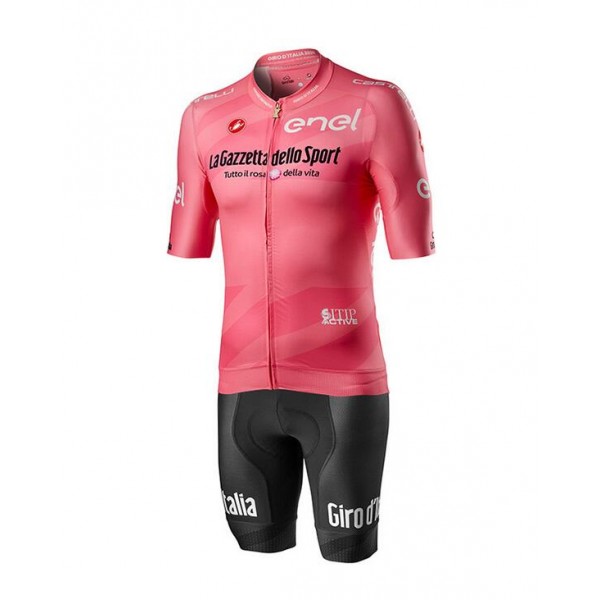 2020 GIRO D-ITALIA Fietskleding Wielershirt Korte Mouw+Korte Fietsbroeken Bib fuchsia ZCMCP