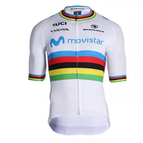 MOVISTAR TEAM World Champion Fietsshirt Korte Mouw 9HI08