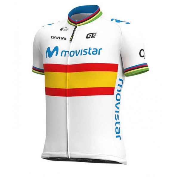 MOVISTAR TEAM Spanish Champion Fietsshirt Korte Mouw VE5DJ