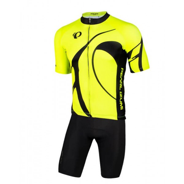 PEARL IZUMI Elite Pursuit LTD Fietskleding Wielershirt Korte Mouw+Korte Fietsbroeken Bib Geel fluo 4L9VG