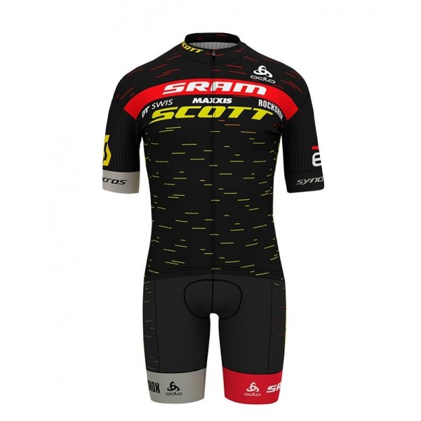 2020 SCOTT SRAM Pro Race Fietskleding Wielershirt Korte Mouw+Korte Fietsbroeken Bib WPQH3