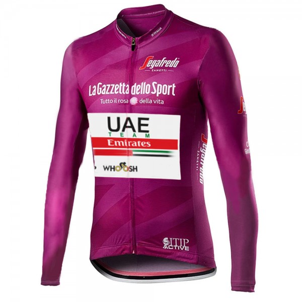 Giro D-italia Uae Emirates 2021 Fietskleding Fietsshirt Lange Mouw 2021082