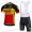 2018 Lotto Soudal zwart geel rood Wielerkleding Set Wielershirt Korte Mouw+Fiets Koersbroek A2018922