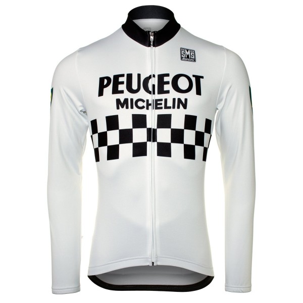 PEUGEOT BP MICHELIN white Fietsshirt lange mouw 19040730