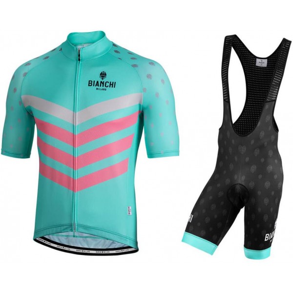 BIANCHI MILANO Nicandro Fietskleding Set Fietsshirt Korte Mouw+Korte fietsbroeken Bib 190224061