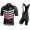 BIANCHI MILANO Nicandro Black Fietskleding Set Fietsshirt Korte Mouw+Korte fietsbroeken Bib 190224067