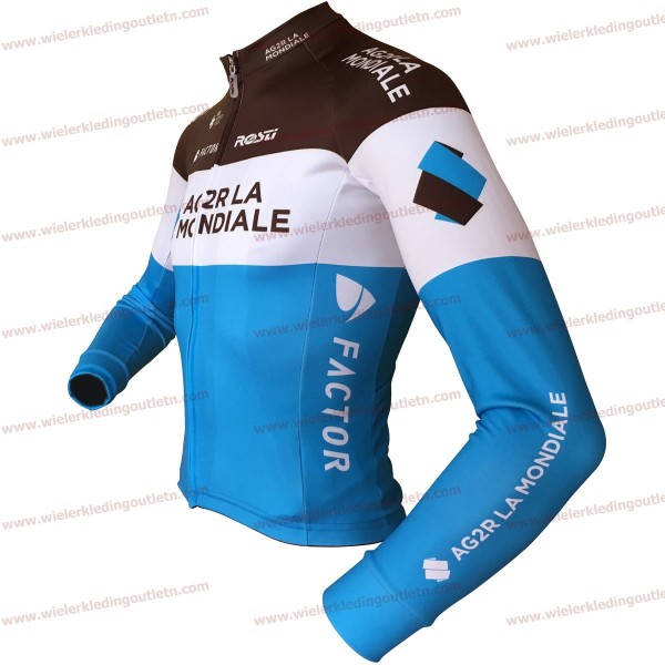 Profteams Ag2r La Mondiale 2018 Wielershirt lange mouw 1131w